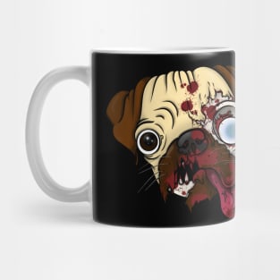 Zombie pug dog Mug